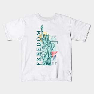 Statue of Liberty - Freedom Kids T-Shirt